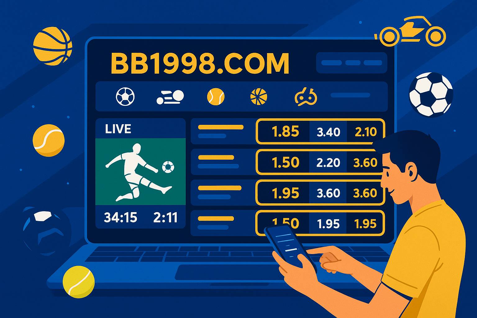 Apostas esportivas no cassino online BB1998.COM